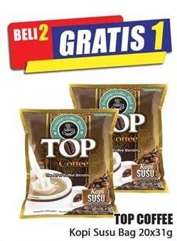 Promo Harga Top Coffee Kopi Susu per 20 sachet 31 gr - Hari Hari