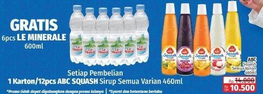 Promo Harga ABC Syrup Squash Delight All Variants 460 ml - Lotte Grosir