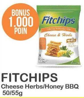 Promo Harga FITCHIPS Delicious Multigrain Chips Herbs, Honey BBQ 50 gr - Alfamart