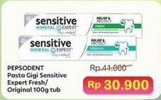 Promo Harga Pepsodent Pasta Gigi Sensitive Expert Fresh, Original 100 gr - Indomaret