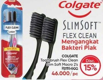 Promo Harga Colgate Toothbrush Flex Clean 2 pcs - Guardian
