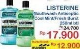 Promo Harga LISTERINE Mouthwash Antiseptic Cool Mint, Fresh Burst 250 ml - Indomaret