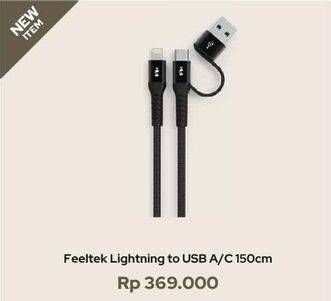 Promo Harga Feeltek Lightning to USB A/C 150cm  - iBox