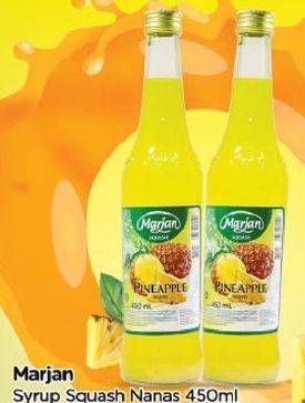 Promo Harga MARJAN Syrup Squash Nanas 450 ml - TIP TOP