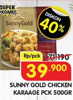 Promo Harga Sunny Gold Chicken Karaage 500 gr - Superindo