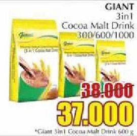 Promo Harga Giant Cocoa Malt Drink 600 gr - Giant