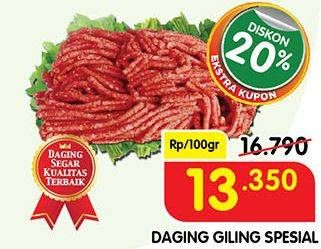 Promo Harga Daging Giling Sapi Spesial per 100 gr - Superindo