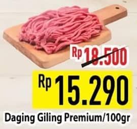 Promo Harga Daging Giling Sapi Premium per 100 gr - Hypermart