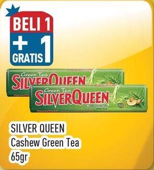 Promo Harga SILVER QUEEN Chocolate Green Tea 65 gr - Hypermart