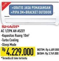 Promo Harga Sharp AH-A5ZEY | AC Standard 1/2PK  - Hypermart