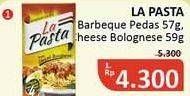 Promo Harga LA PASTA Spaghetti Instant Cheese Bolognese, Spicy Barbeque 57 gr - Alfamidi