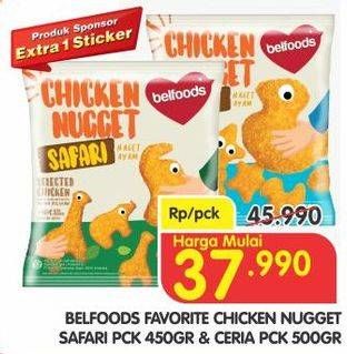 Promo Harga Belfoods Favorite Chicken NUgget Ceria/Safari  - Superindo