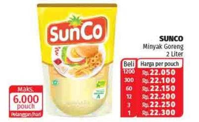 Promo Harga SUNCO Minyak Goreng 2 ltr - Lotte Grosir