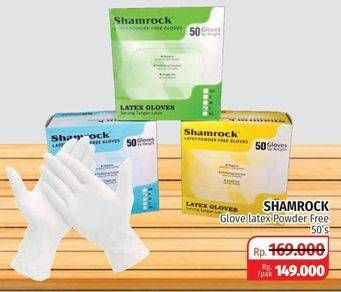 Promo Harga SHAMROCK Latex Gloves 50 pcs - Lotte Grosir