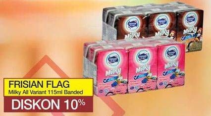 Promo Harga FRISIAN FLAG Susu UHT Milky All Variants 115 ml - Yogya