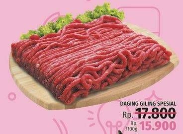 Promo Harga Daging Giling Sapi Spesial per 100 gr - LotteMart