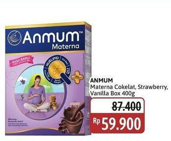 Promo Harga Anmum Materna Cokelat, Strawberry White Chocolate, Vanilla Delight 400 gr - Alfamidi