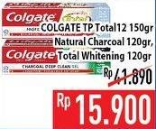 Promo Harga COLGATE Toothpaste Total Charcoal, Whitening  - Hypermart