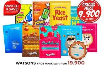 Promo Harga WATSONS Face Mask  - Watsons
