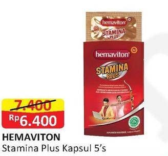 Promo Harga HEMAVITON Multivitamin Stamina Plus 5 pcs - Alfamart