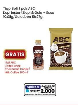 Promo Harga ABC Kopi Susu, Gula Aren per 10 sachet 30 gr - Indomaret