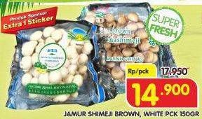 Promo Harga Jamur Shimeji Cokelat, White 150 gr - Superindo