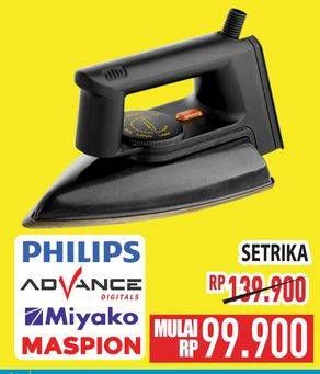 Promo Harga Philips/Advance/Miyako/Maspion Setrika  - Hypermart