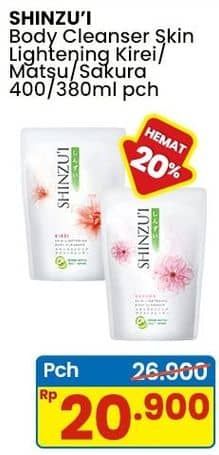 Promo Harga Shinzui Body Cleanser Kirei, Matsu, Sakura 380 ml - Indomaret