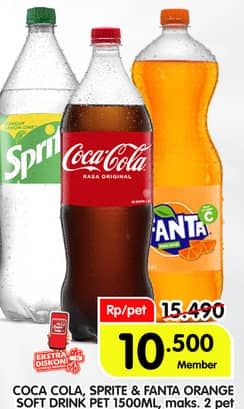 Coca Cola Fanta Sprite 1500ml