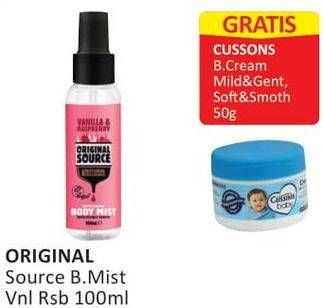Promo Harga ORIGINAL SOURCE Body Mist Vanila 100 ml - Alfamart
