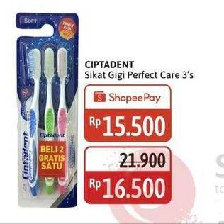 Promo Harga Ciptadent Sikat Gigi Perfect Care Soft 3 pcs - Alfamidi