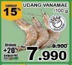 Promo Harga Udang Vanamae per 100 gr - Giant