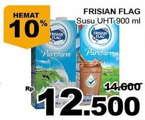 Promo Harga FRISIAN FLAG Susu UHT Purefarm 900 ml - Giant