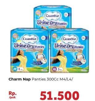 Promo Harga Charmnap Urine Dry Panties 300cc M4, L4 4 pcs - Carrefour