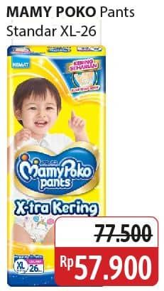 Promo Harga Mamy Poko Pants Xtra Kering XL26 26 pcs - Alfamidi