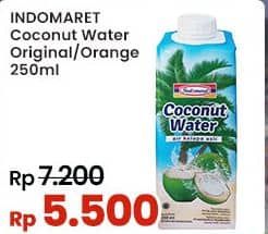 Promo Harga Indomaret Coconut Water Orange 250 ml - Indomaret