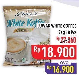 Promo Harga Luwak White Koffie per 18 sachet 20 gr - Hypermart