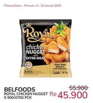 Promo Harga Belfoods Royal Nugget Chicken Nugget S 500 gr - Indomaret