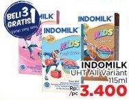 Promo Harga Indomilk Susu UHT Kids All Variants 115 ml - LotteMart