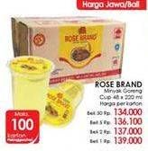 Promo Harga ROSE BRAND Minyak Goreng per 48 pcs 240 ml - LotteMart