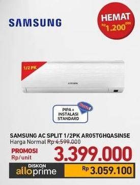 Promo Harga Samsung AR05TGHQASINSE | AC 1/2 PK  - Carrefour
