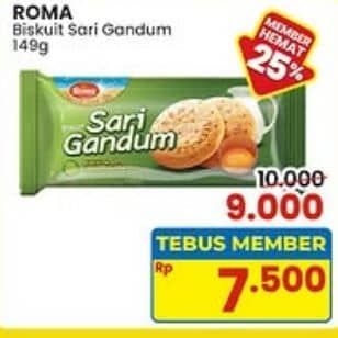 Promo Harga Roma Sari Gandum 149 gr - Indomaret