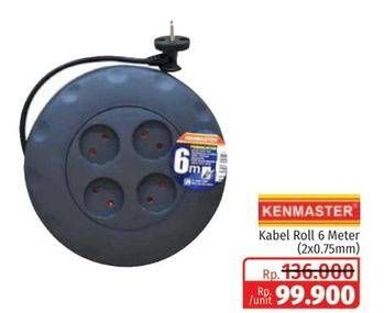 Promo Harga Kenmaster Kabel Roll 6 M 2x0.75mm  - Lotte Grosir