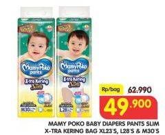 Promo Harga Mamy Poko Pants Xtra Kering Slim Tidak Gembung M30, L28, XL23  - Superindo