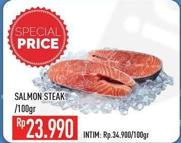 Promo Harga Salmon Steak per 100 gr - Hypermart