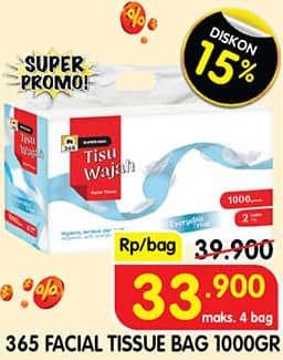Promo Harga 365 Facial Tissue 1000 gr - Superindo
