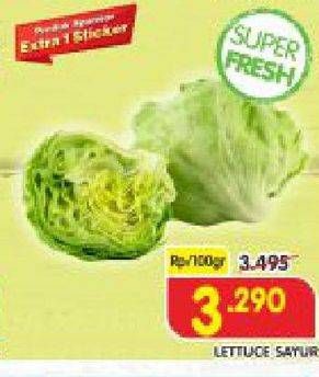 Promo Harga Lettuce Sayur per 100 gr - Superindo