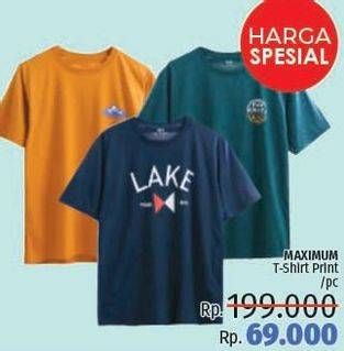Promo Harga MAXIMUM T-Shirt Print  - LotteMart