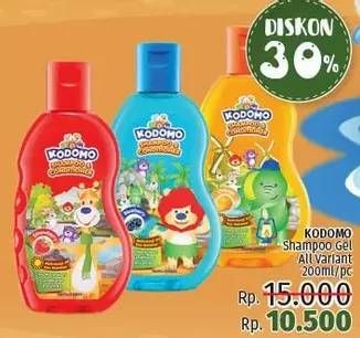 Promo Harga KODOMO Gel Shampoo & Conditioner All Variants 200 ml - LotteMart