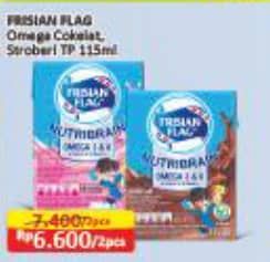 Promo Harga Frisian Flag Susu UHT Milky Chocolate, Strawberry 115 ml - Alfamart